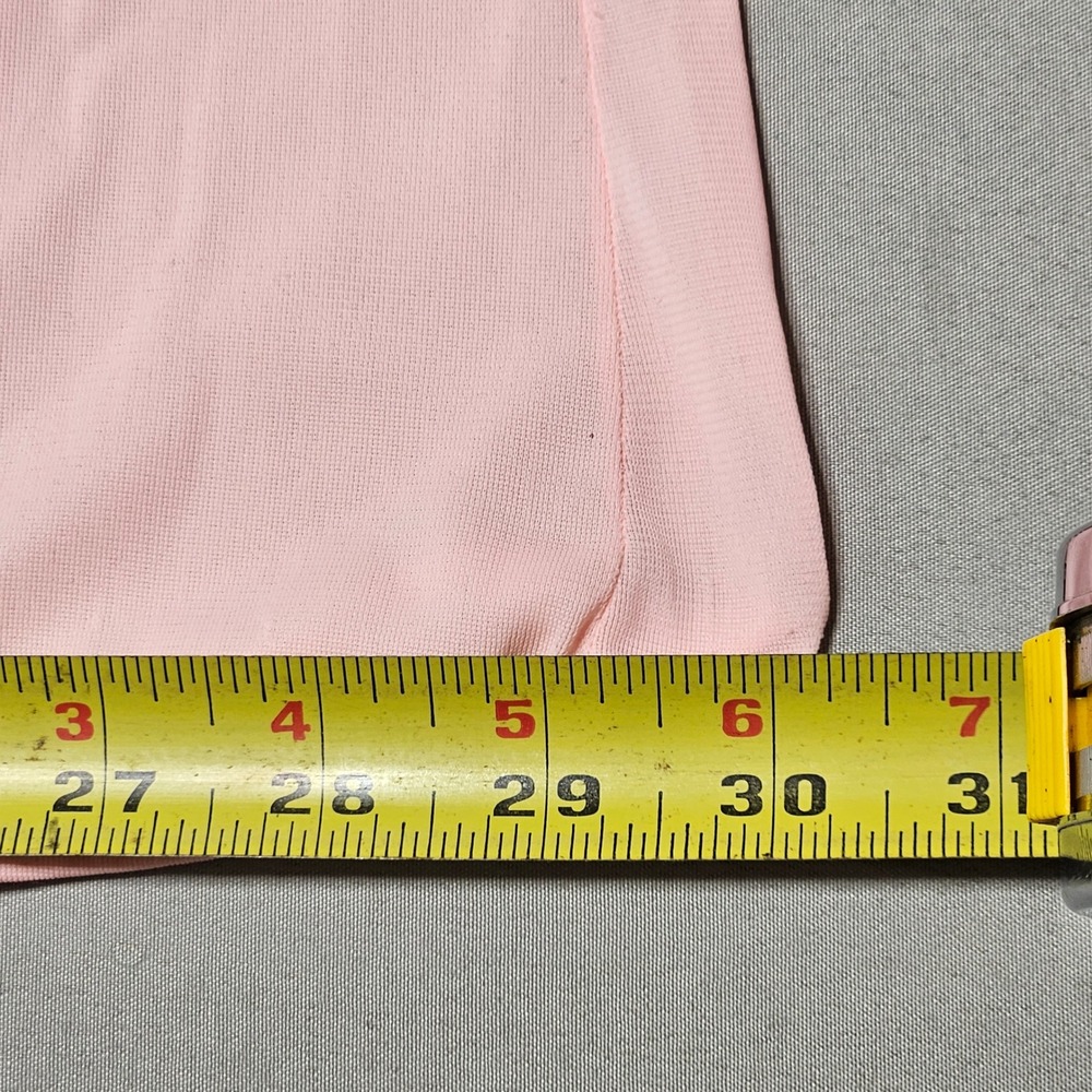 Vintage Nightgown Womens Medium Pink 100 Nylon Sheer Empire Waist V-Neck Long - Picture 11 of 11